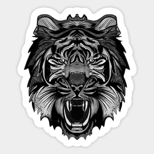 Tiger portrait ferocious animal wild animal illustration Sticker